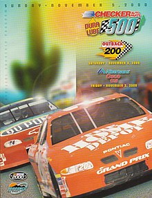 The 2000 Checker Auto Parts/Dura Lube 500k program cover.