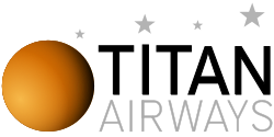 Titan Airways Limited logo and wordmark.
