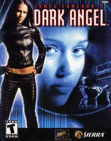 Jessica Alba wearing leather clothes in the foreground; Alba's face and gameplay of Max fighting two male opponents in the background below the game's title.