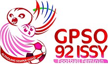 White background with red and pink birds on left hand side, and team name in large red font on right hand side