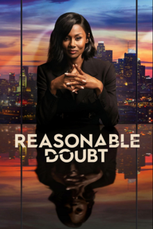 Official promotional poster. Lead actress Emayatzy Corinealdi is depicted sitting at a table with her fingers laced together looking directly at the camera. The skyline of Los Angeles is behind her.
