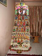 Display of the Navratri Golu in seven steps in Tamil Nadu