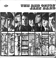 Cover of the first LP 12 inch vinyl disc by The Red Onions Jazz Band, 1965