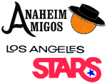Anaheim Amigos Los Angeles Stars Utah Stars logo