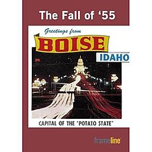 DVD cover showing the title of the film along with a portion of a vintage postcard showing the Idaho State Capitol building and the words Greetings from Boise, Idaho, capital of the potato state.