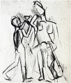 Pablo Picasso, 1909, Two Nude Figures (Deux figures nues), steel-faced drypoint on Arches laid paper, 13 x 11 cm, printed by Delâtre, Paris, published by Daniel-Henry Kahnweiler