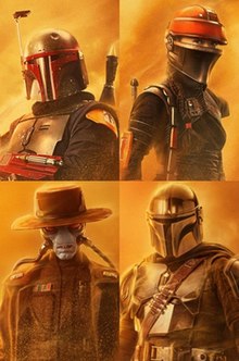 Character posters of four of the most prominent characters from The Book of Boba Fett