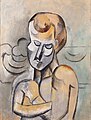 Pablo Picasso, 1909, Man with Arms Crossed, watercolor, gouache and charcoal on paper pasted on cardboard, 65.2 x 49.2 cm, Hermitage Museum, St. Petersburg