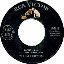 RCA single label with title, group, etc.