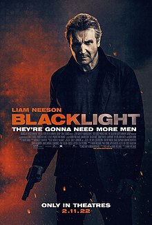 A poster featuring Liam Neeson holding a gun. The tagline reads, "They're gonna need more men".