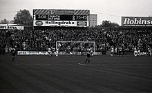 Photograph from the Cheadle End at Edgeley Park of a match taking place in 1994.