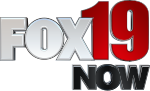A silver Fox network logo next to a red letter 19 in a sans serif. Below it and to the right, in all caps in black, the word "NOW".