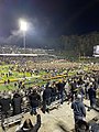 After defeating nationally ranked Coastal Carolina on an ESPN nationally televised game, students and fans storm the field in celebration