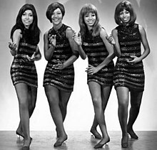 The Ikettes in 1968. Left to right: Margaret Ann Thomas, Maxayn Lewis, Pat Powdrill, Mary Jean Brown.