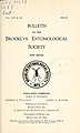 Bulletin of the Brooklyn Entomological Society