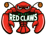 The Maine Red Claws logo, used from 2009 to 2021