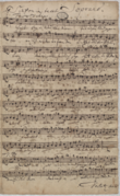 Soprano part in Bach's hand