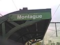 1980s Metropolitan Transit Authority name plate for the Montague light rail stop