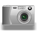 A point-and-shoot camera