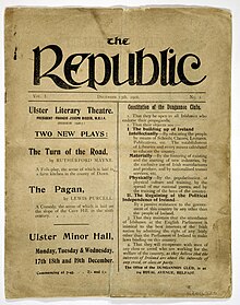 Front cover of a newspaper named The Republic