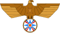 The Assyrian Eagle Scouts of Australia emblem incorporates elements of the Assyrian flag