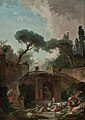 Stairway of Farnese Palace Park, by Hubert Robert (canvas 217x149cm)
