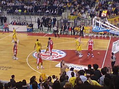 Greek League game between Aris and Olympiacos, in March 2007.
