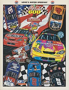 The 2000 Coca-Cola 600 program cover Artwork by NASCAR artist Sam Bass.