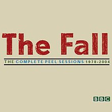 Brown cardboard album cover with the words "The Fall" printed prominently in red above the title in green and blue, with the BBC logo seen in the bottom-right corner