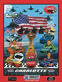 2018 Coca-Cola 600 program cover, with artwork by NASCAR artist Sam Bass.