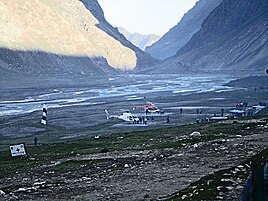 Helicopter service up to panjtarni en route to the Amarnath Cave Temple