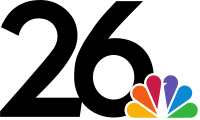 In a Futura-like font without serifs, a large black "26" with the NBC Peacock logo to the right is displayed.